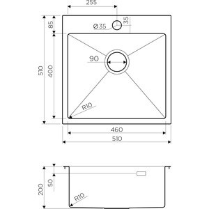 Кухонная мойка Omoikiri Akisame 51 IN нержавеющая сталь (4973438)