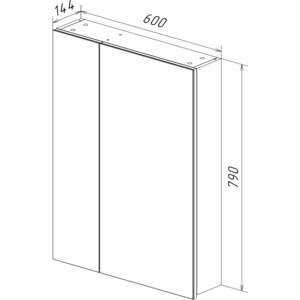 Зеркальный шкаф Lemark Universal 60х80 белый глянец (LM60ZS-U) в Москвe