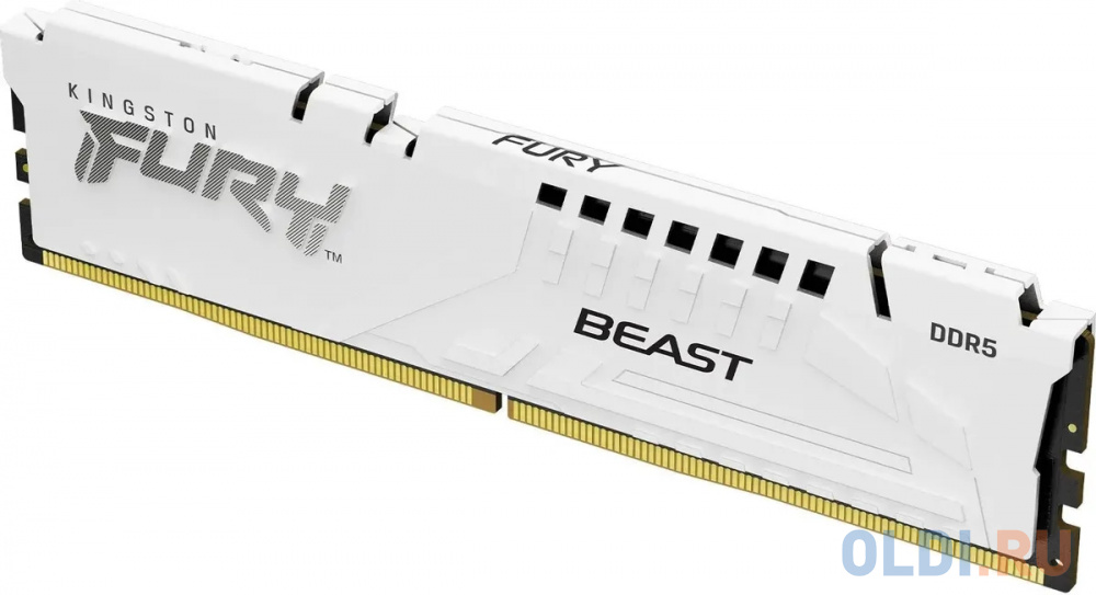 Оперативная память для компьютера Kingston Fury Beast White DIMM 16Gb DDR5 6000 MHz KF560C40BW-16