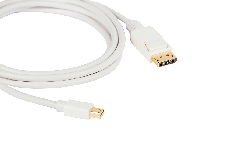 Кабель Mini DisplayPort(20M)-DisplayPort(20M) v1.2 4K, 1.8м, белый Kramer (C-MDP/DPM-6)