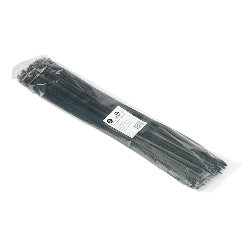 Стяжки пластиковые Gembird Cablexpert 500x4.8mm 100шт Black NYT-500x4.8B