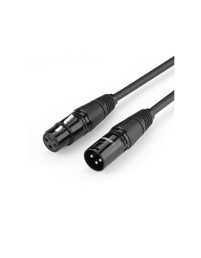 Кабель UGREEN AV130 (20710) Cannon Male to Female Microphone Extension Audio Cable. 2м черный