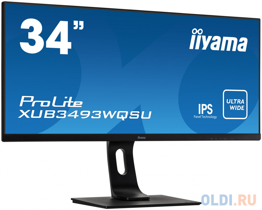 Монитор 34" iiYama XUB3493WQSU-B1 черный ADS-IPS 3440x1440 400 cd/m^2 4 ms HDMI DisplayPort Аудио USB