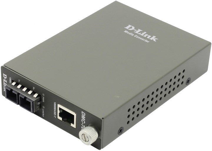 Медиаконвертер D-Link DMC-700SC, RJ-45x1 Гбит/с, SCx1 Гбит/с, MM, Tx:850, Rx:850, 550м, (DMC-700SC/B9A)