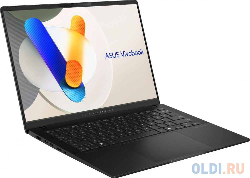 Ноутбук Asus VivoBook S14 OLED M5406NA-QD109 Ryzen 5 7535HS 16Gb SSD1Tb AMD Radeon 14" OLED WUXGA (1920x1200) noOS black WiFi BT Cam (90NB1493-M0