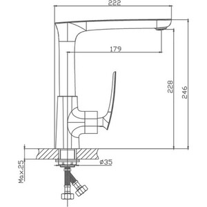 Смеситель для кухни Haiba HB616 хром (HB71616)