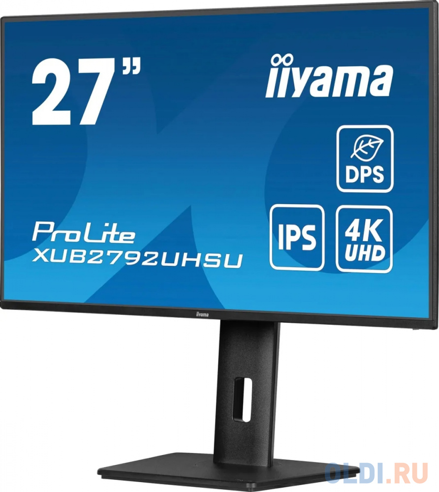 Монитор LCD 27'' 16:9 3840x2160(UHD 4K) IPS, 60 Hz, 350 cd/m2, H178°/V178°, 1300:1, 80M:1, 16.7M, 4ms, HDMI, DP, USB-Hub, Height adj, Pivot,