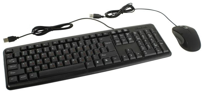 Клавиатура + мышь PowerCool GMK-1, USB, черный (540969)