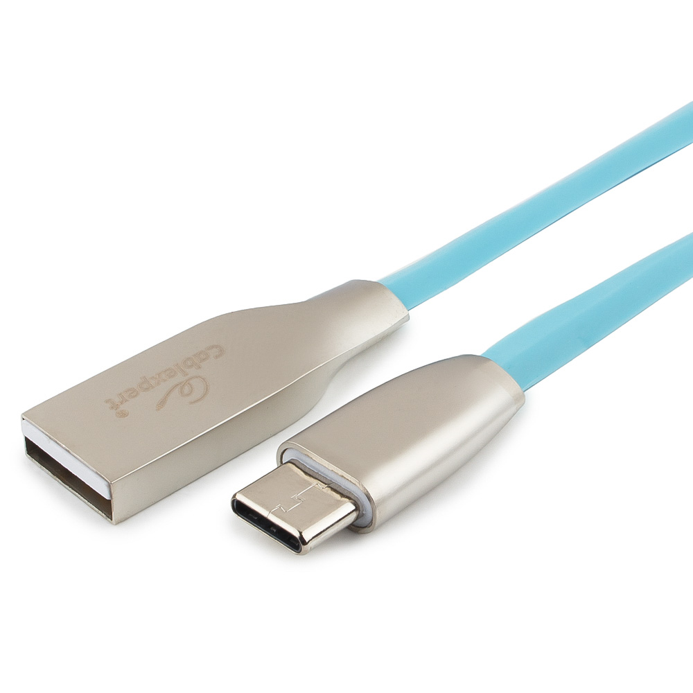 Кабель USB 2.0(Am)-USB 2.0 Type-C(m) 1 м, синий Cablexpert (CC-G-USBC01Bl-1M)