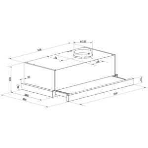 Вытяжка встраиваемая Candy CBT6130/2W-07