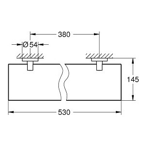 Полка стеклянная Grohe Essentials 600 мм (40799001)