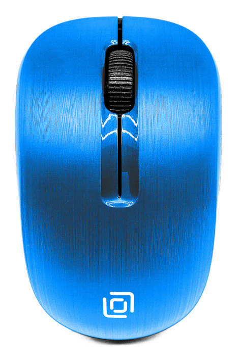 Мышь беспроводная Oklick 525MW, 1000dpi, оптическая светодиодная, USB, голубой