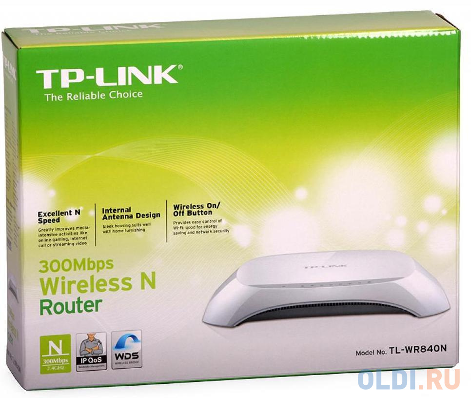 Маршрутизатор TP-LINK TL-WR840N Беспроводной маршрутизатор серии N, скорость до 300 Мбит/с