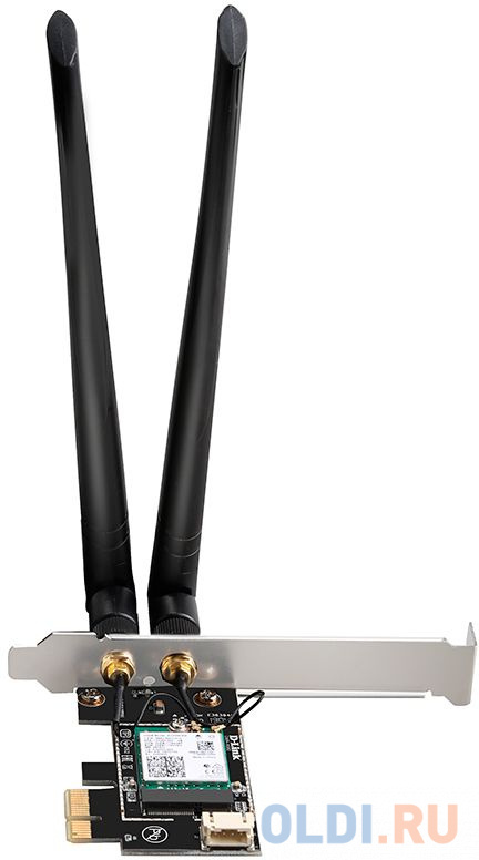 Сетевой адаптер WiFi D-Link DWA-X582/RU/A2A AX3000 PCI Express (ант.внеш.съем) 2ант.