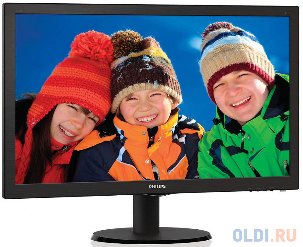 Монитор 22" Philips 223V5LSB черный TN 1920x1080 250 cd/m^2 5 ms DVI VGA