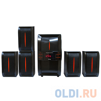 Колонки Dialog Progressive AP-540 BLACK - 5.1, 40W+5*12W RMS,  USB+SD reader в Москвe