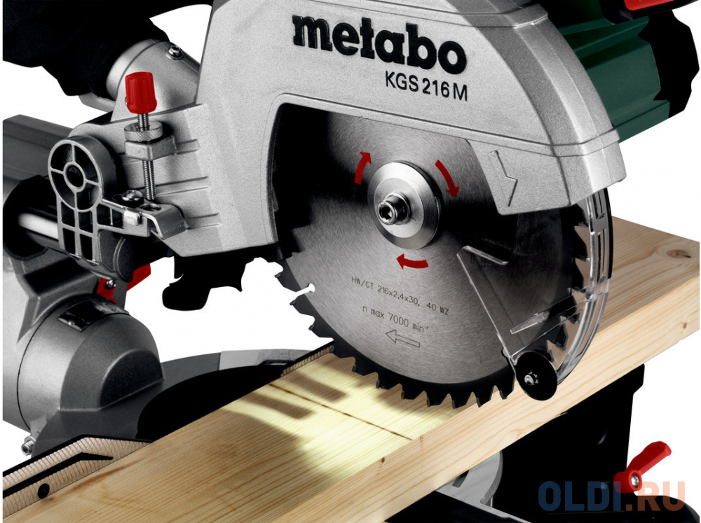 Торцовочная пила Metabo KGS 216 M 1500Вт 5000об/мин d=216мм в Москвe