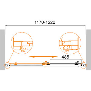 Душевая дверь Cezares Molveno BF-1 120x190 рифленая Punto, хром (MOLVENO-BF-1-120-P-Cr)