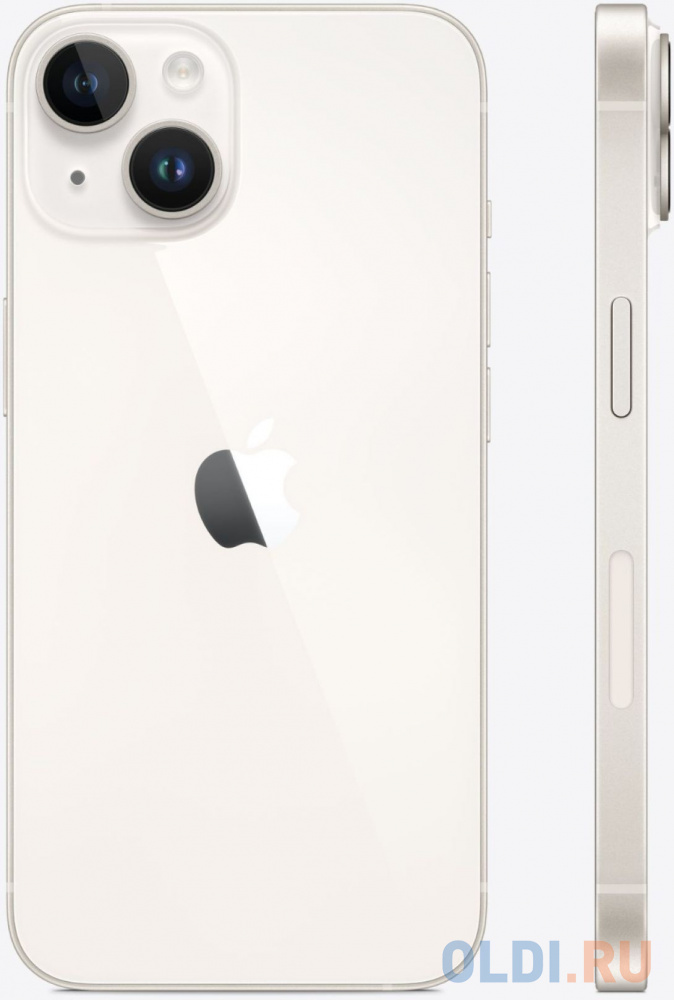 Смартфон Apple A2882 iPhone 14 128Gb 6Gb сияющая звезда моноблок 3G 4G 6.1" 1170x2532 iOS 16 12Mpix 802.11 a/b/g/n/ac/ax NFC GPS GSM900/1800 GSM1