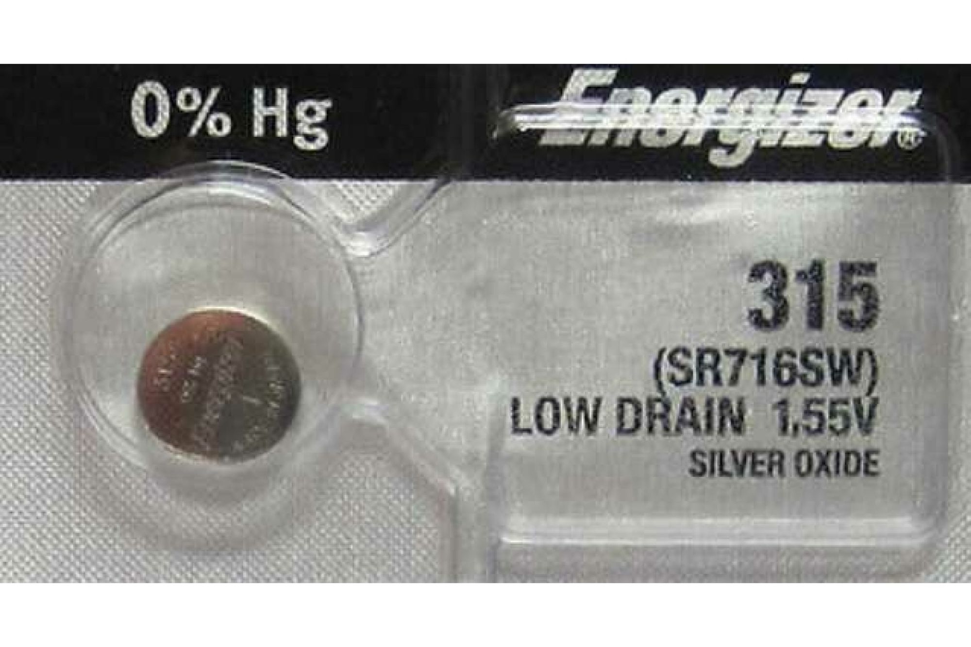 Батарейки Energizer Silver Oxide 315 1шт 1.55V