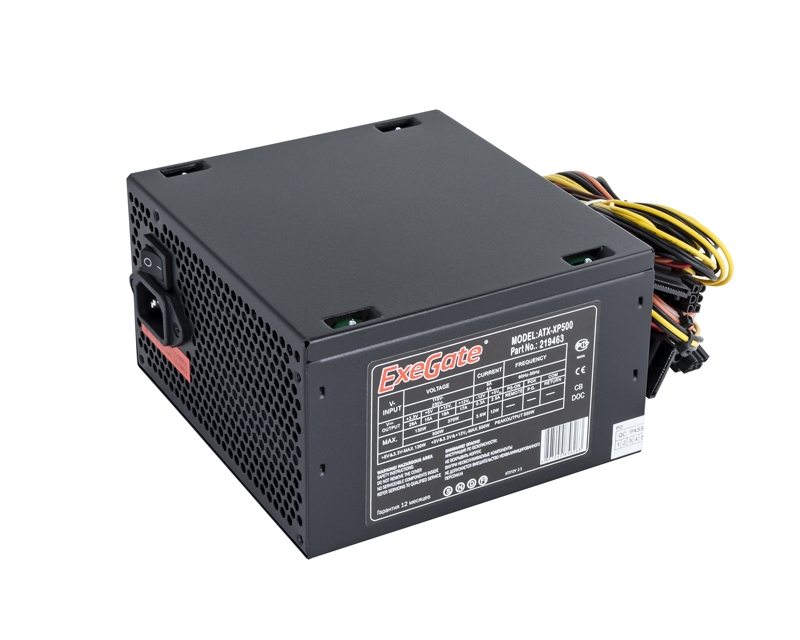 Блок питания ExeGate 500W ATX-XP500 (EX219463RUS-S) Black