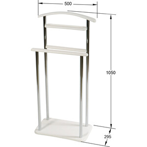 Вешалка костюмная Мебелик Элдридж белый (П0004663)