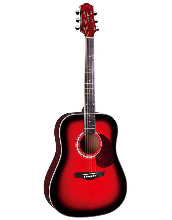 Гитара акустическая Naranda DG220BS красный санбёрст