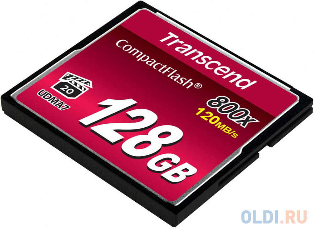 Карта памяти Compact Flash 128GB Transcend Premium, 800x (TS128GCF800)