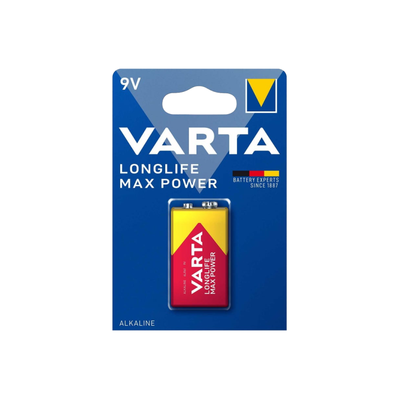 Батарея Varta LONGLIFE MAX POWER, крона (6LR61/6LF22/1604A/6F22), 9V, 1 шт. (4722101401)