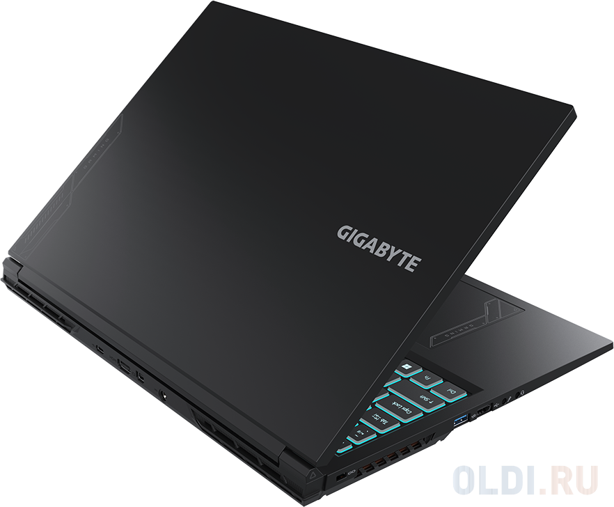 Ноутбук Gigabyte G6 Core i7 12650H 16Gb SSD512Gb NVIDIA GeForce RTX4060 8Gb 16" FHD+ (1920x1200) Windows 11 black WiFi BT Cam (KF-G3KZ853SH)