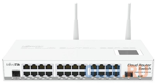 Коммутатор MikroTik CRS125-24G-1S-2HnD-IN Cloud Router Switch 125-24G-1S-IN with Atheros AR9344 CPU, 128MB RAM, 24xGigabit LAN, 1xSFP, RouterOS L5, LC в Москвe