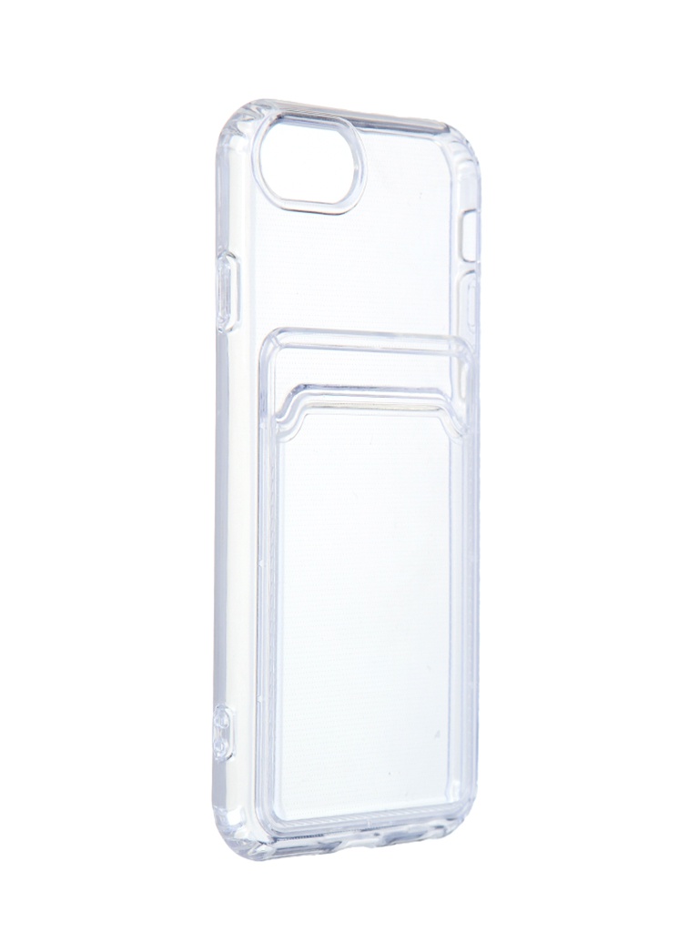 Чехол Zibelino для APPLE iPhone 7 / 8 / SE 2020 Silicone Card Holder защита камеры Transparent ZSCH-APL-7-CAM-TRN в Москвe