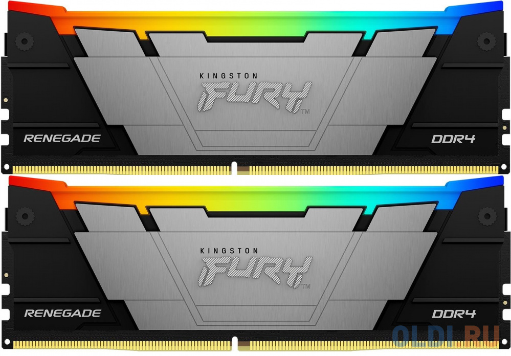 Модуль памяти DDR 4 DIMM 64Gb PC28800, 3600Mhz, Kingston FURY Renegade Black RGB CL18 (Kit of 2) (KF436C18RB2AK2/64) (retail) в Москвe