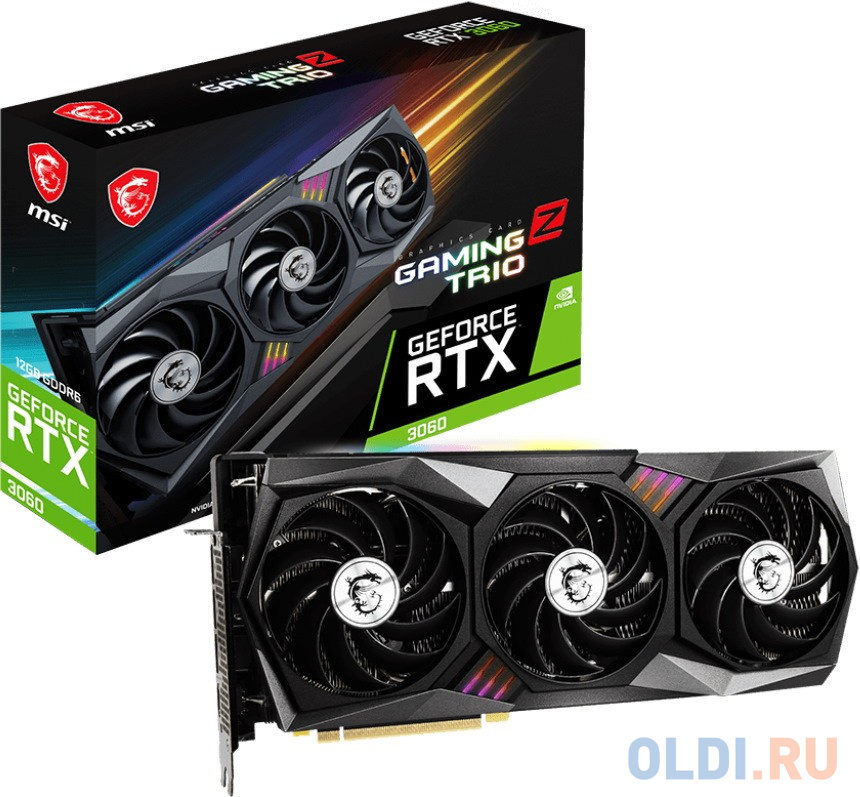 Видеокарта MSI nVidia GeForce RTX 3060 GAMING Z TRIO 12288Mb