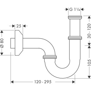 Сифон для раковины Hansgrohe U -образный (53010000) в Москвe