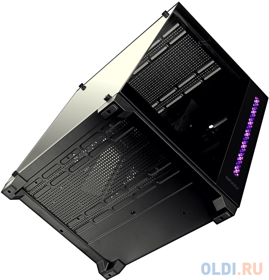 Ginzzu V520 RGB подсветка, закаленное стекло 1*USB 3.0,1*USB 2.0, AU ATX