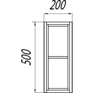 Тумба Акватон Брук 20 открытая, дуб латте (1A201101BCDL0)