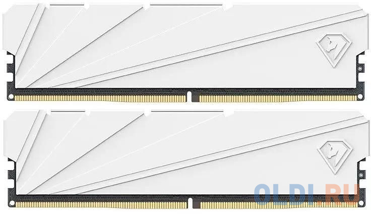 Память DDR 4 DIMM 32Gb (16Gbx2)  PC25600, 3200Mhz, Netac Shadow S NTSSD4P32DP-32W   C16 White, с радиатором в Москвe