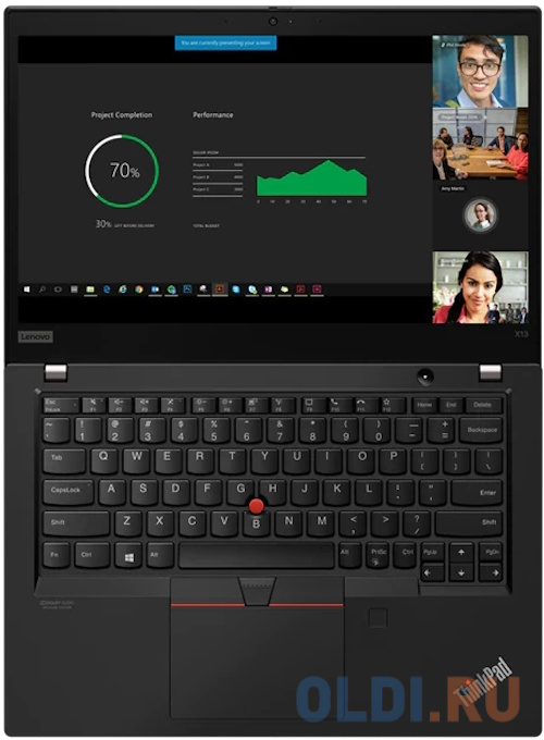 Ноутбук Lenovo ThinkPad X13 G1, 13.3",  Intel Core i5 10210U 1.6ГГц, 4-ядерный, 8ГБ DDR4, 256ГБ SSD,  Intel UHD Graphics , Free DOS, черный [20t3