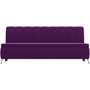 Кухонный прямой диван АртМебель Кантри вельвет фиолетовый