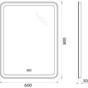 Зеркало BelBagno Spc-Mar 60х80 с подсветкой, сенсор, динамики (SPC-MAR-600-800-LED-TCH-PHONE)