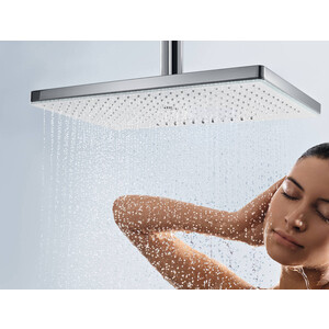 Верхний душ с кронштейном Hansgrohe Rainmaker Select 460 хром/черный (24002600, 24010180)