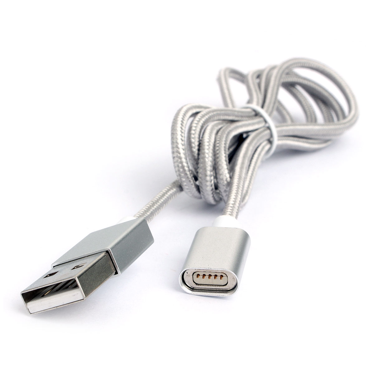 Кабель USB 2.0(Am)-без адаптера(магнитный), 1.5A, 1м, серебристый Cablexpert (CC-USB2-AMMg-1M)