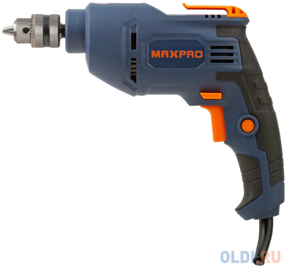 FIT MPED450V MAX-PRO Дрель Электрическая {450Вт; 0-2700об/мин; Ключевой патрон 0,8-10мм;1,2 кг; Резиновые вставки; кор.} [85051]