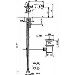 Смеситель для биде Ideal Standard Reflections с донным клапаном, хром (B9655AA) в Москвe