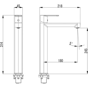 Смеситель для раковины AQUAme Parma шлифованное золото (AQM6614BG)