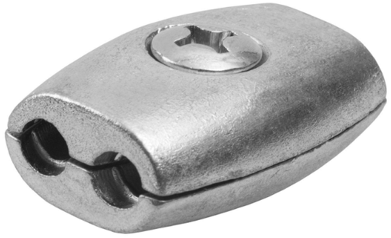 Зажим для троса Зубр, 2 мм, цинковый сплав и оцинкованная сталь, 30 шт., фасовка (4-304455-02)