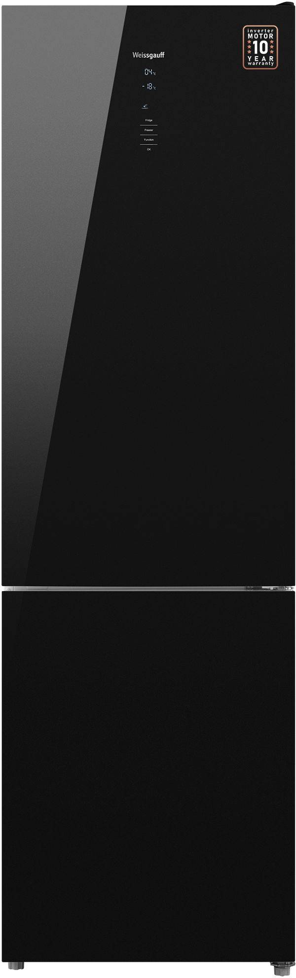 Холодильник двухкамерный Weissgauff WRK 1850 D Full NoFrost Inverter Black Glass