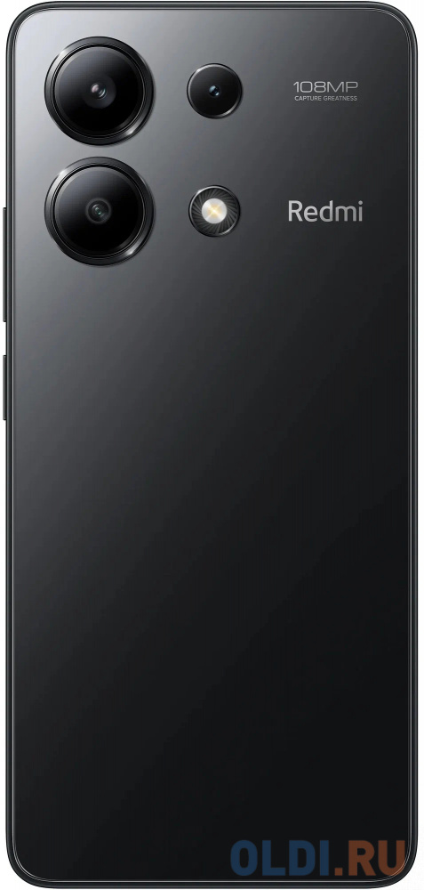 Redmi Note 13 Midnight Black (23124RA7EO), 16,9 cm (6.67") 20:9 2400 x 1080, 4 x 2.8 ГГц + 4 x 1.9 ГГц, 8 Core, 8 GB, 128 GB, 108 МП+ 8 МП + 2 МП