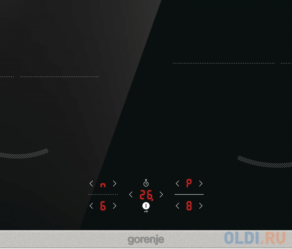 Встраиваемая варочная панель Gorenje, рамка, сенсорное управление, таймер, PowerBoost, блокировка от детей, цвет черный